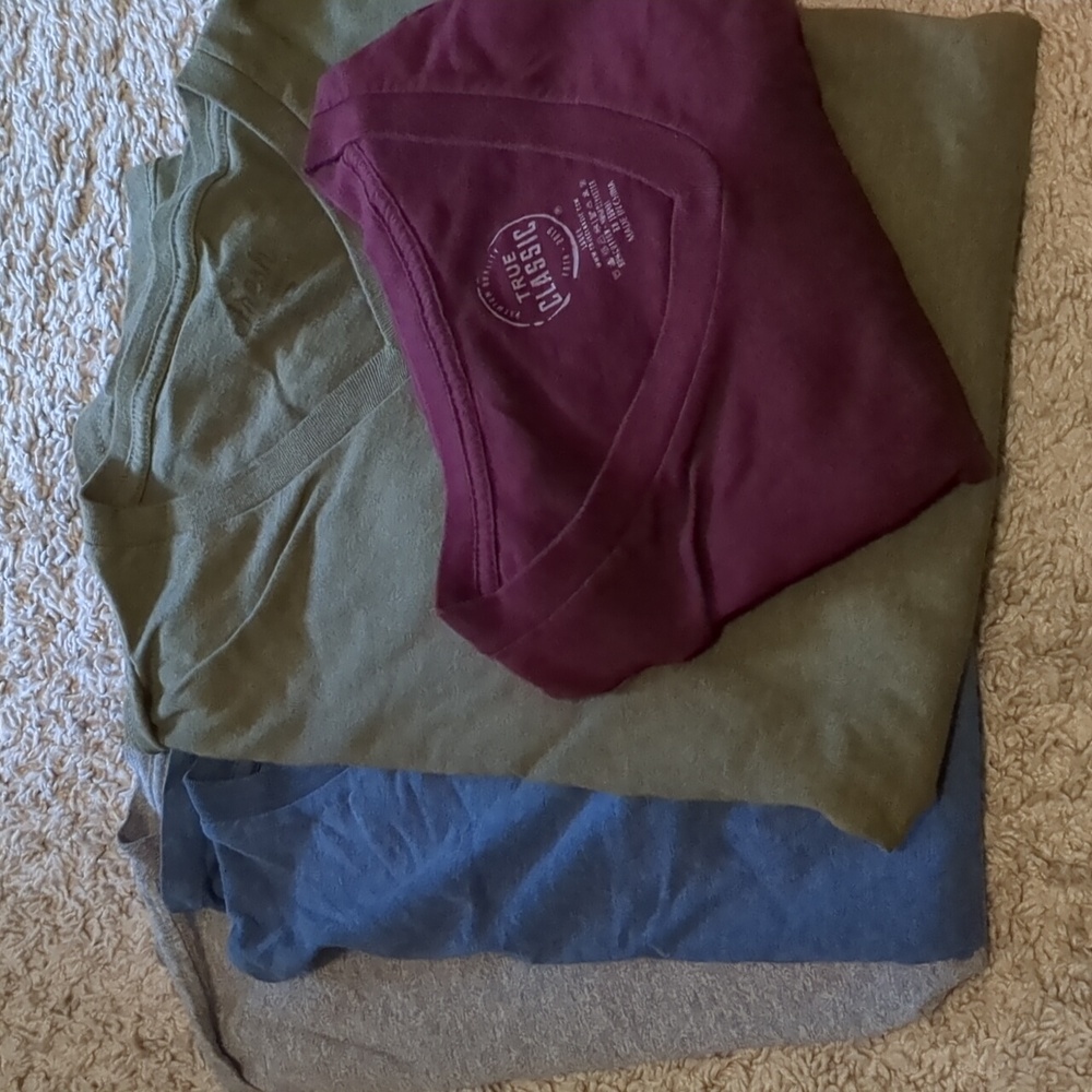 Mens 4Pc Bundle - Cotton V Necks